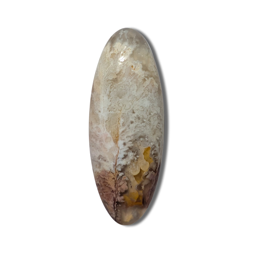 Regency Rose Plume Agate Cabochon 61.5ct